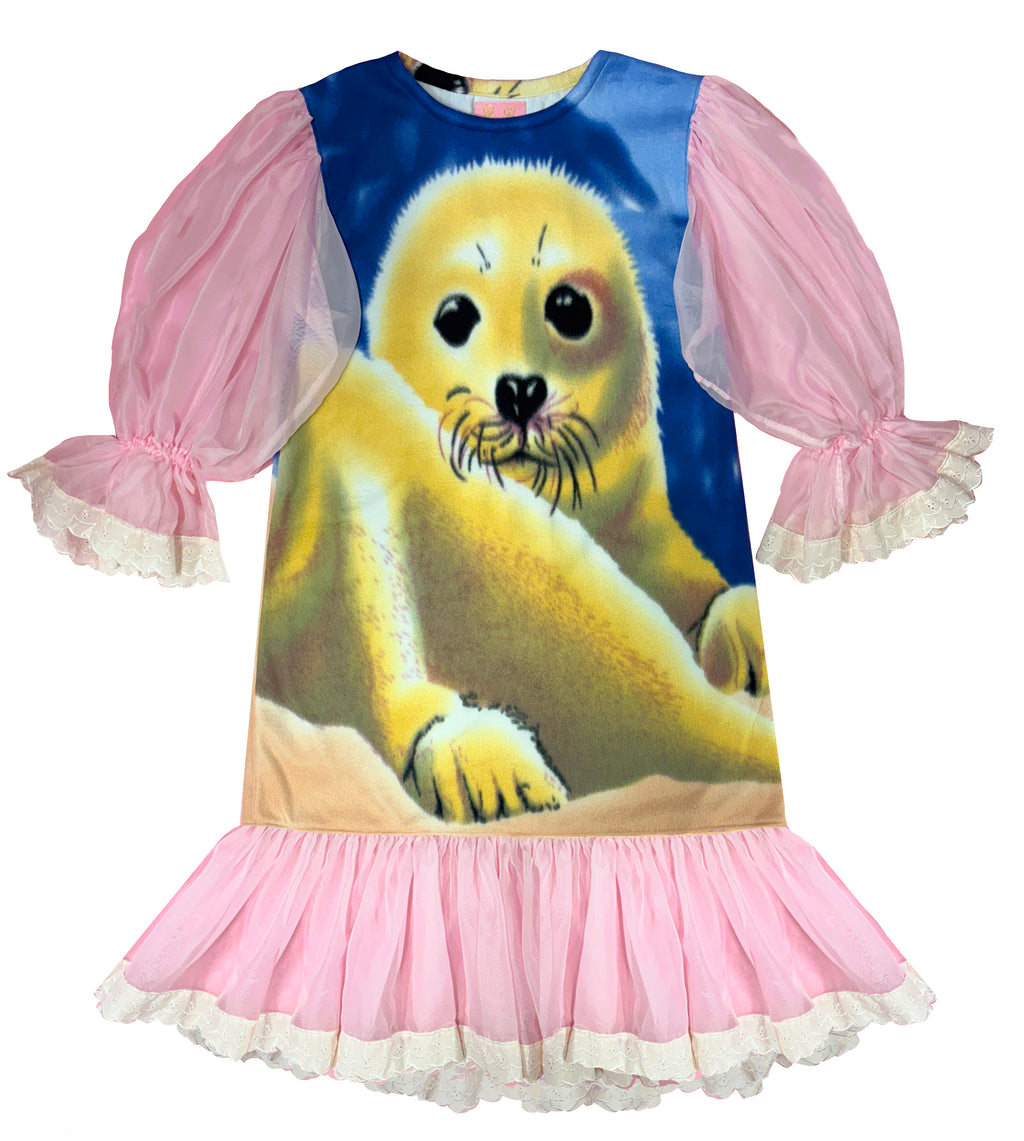 Cute Seal Fleece Princess Dress