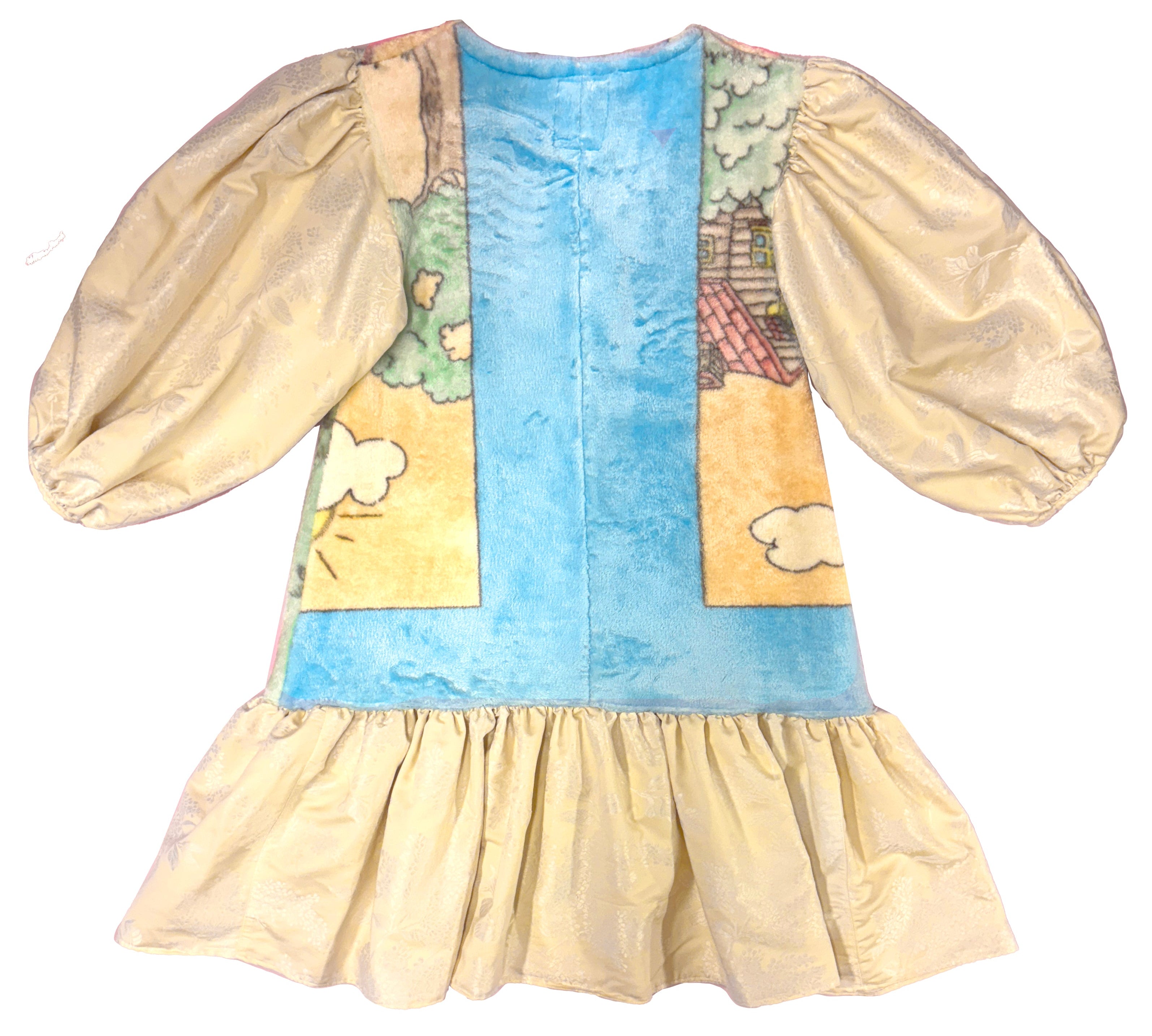 Kitten & Puppy Rhinestone Fleece Dress