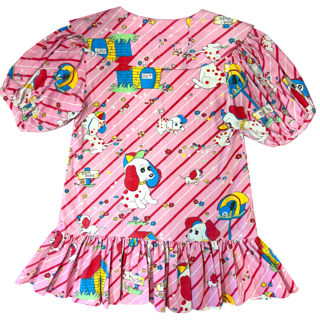 Cute Puppy Party Dress with Rhinestone Collar