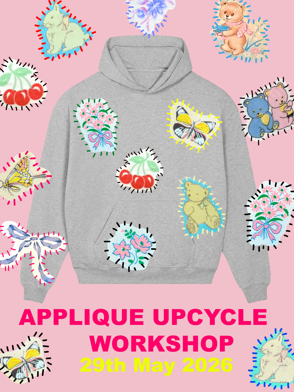 PATCH APPLIQUE UPCYCLE WORKSHOP ★ FRIDAY 29th May (EVENING 6-8.30PM)