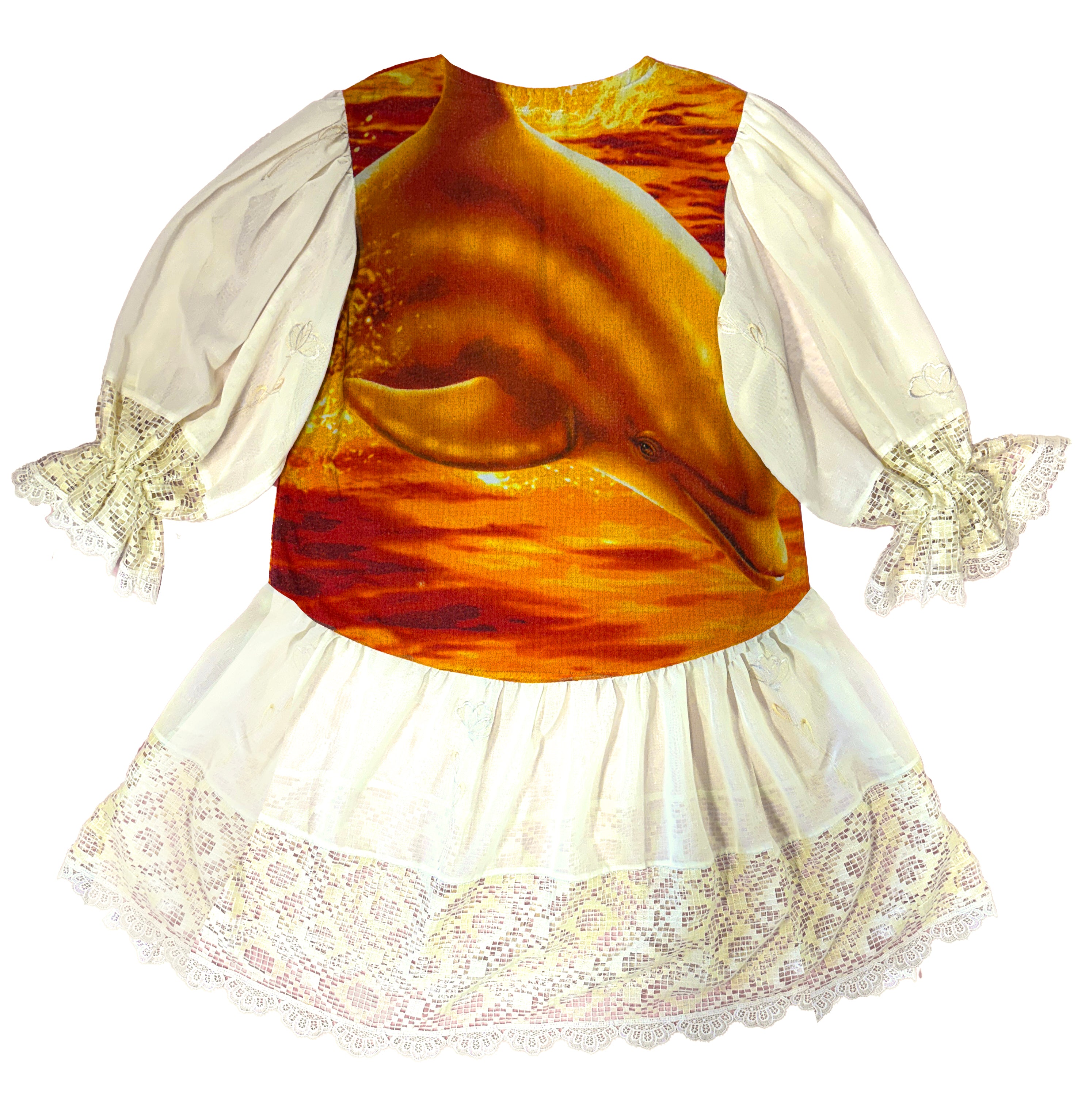 Jumping Dolphins at Sunset Princess Dress