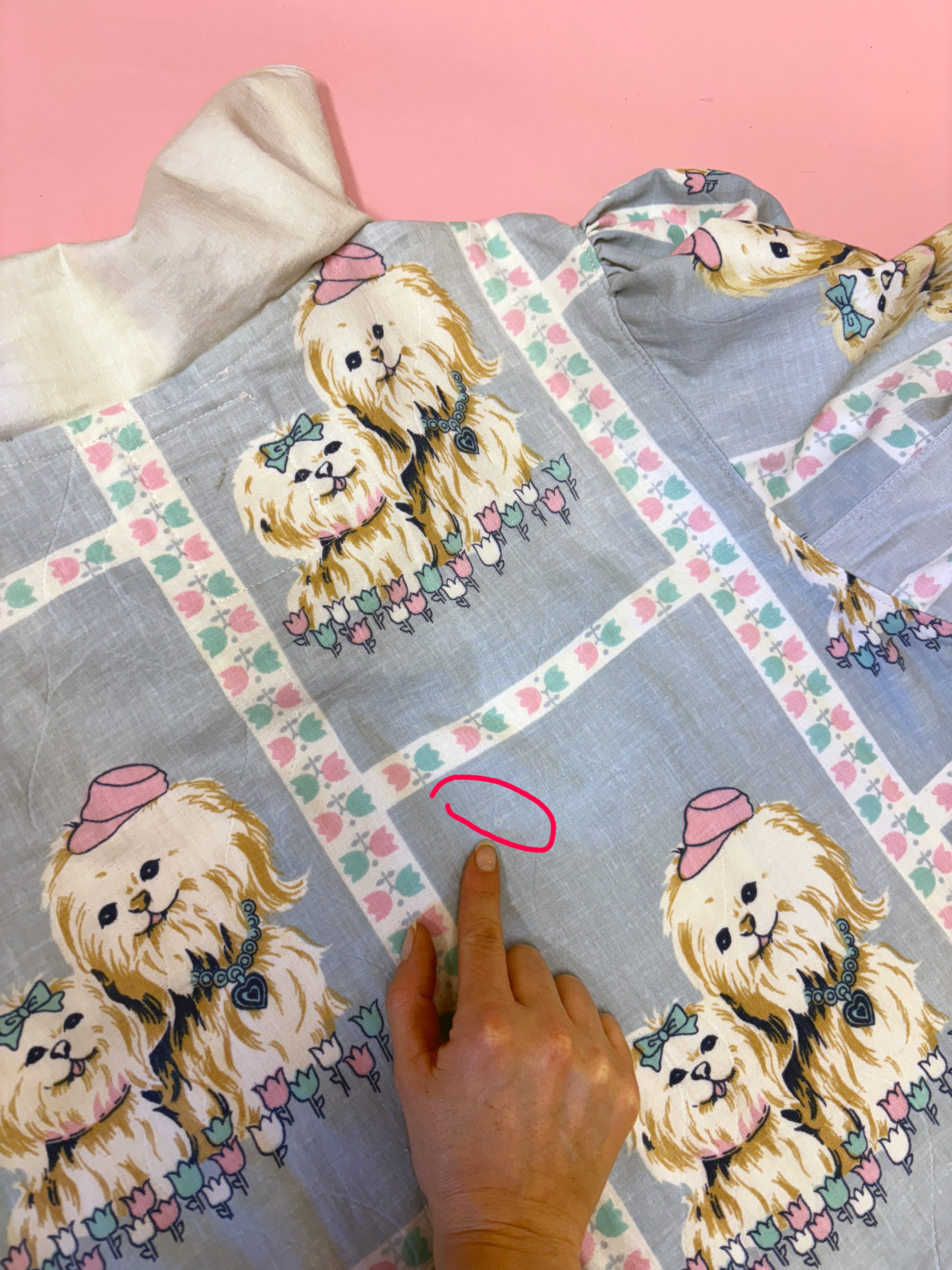 Cute Puppies Party Dress with Rhinestone Collar *SAMPLE*