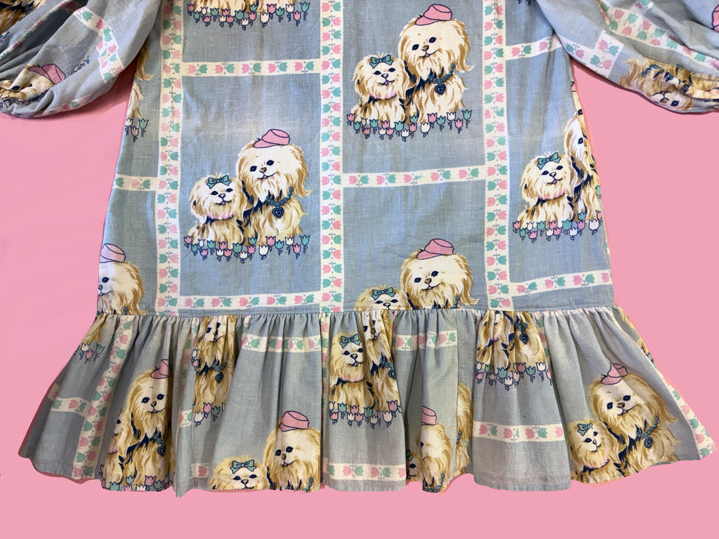 Cute Puppies Party Dress with Rhinestone Collar *SAMPLE*