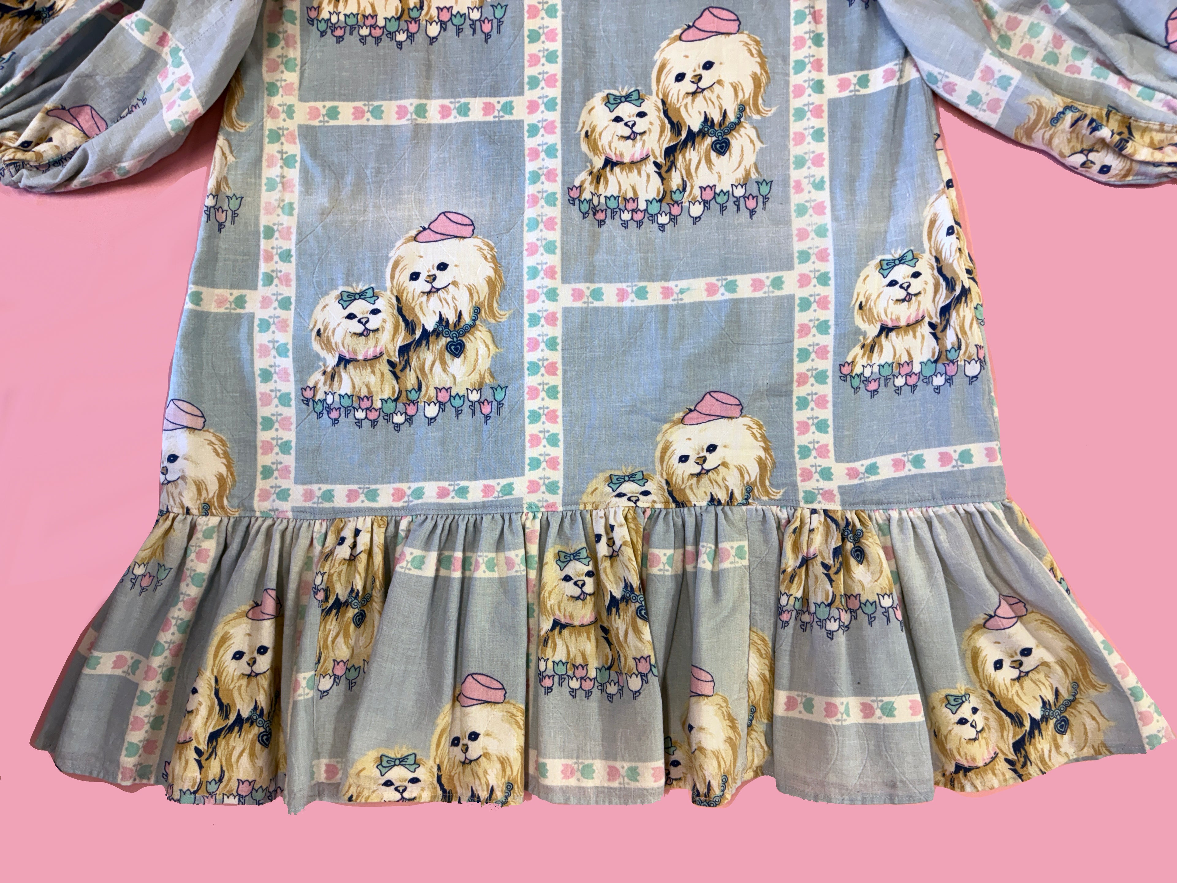 Cute Puppies Party Dress with Rhinestone Collar *SAMPLE*