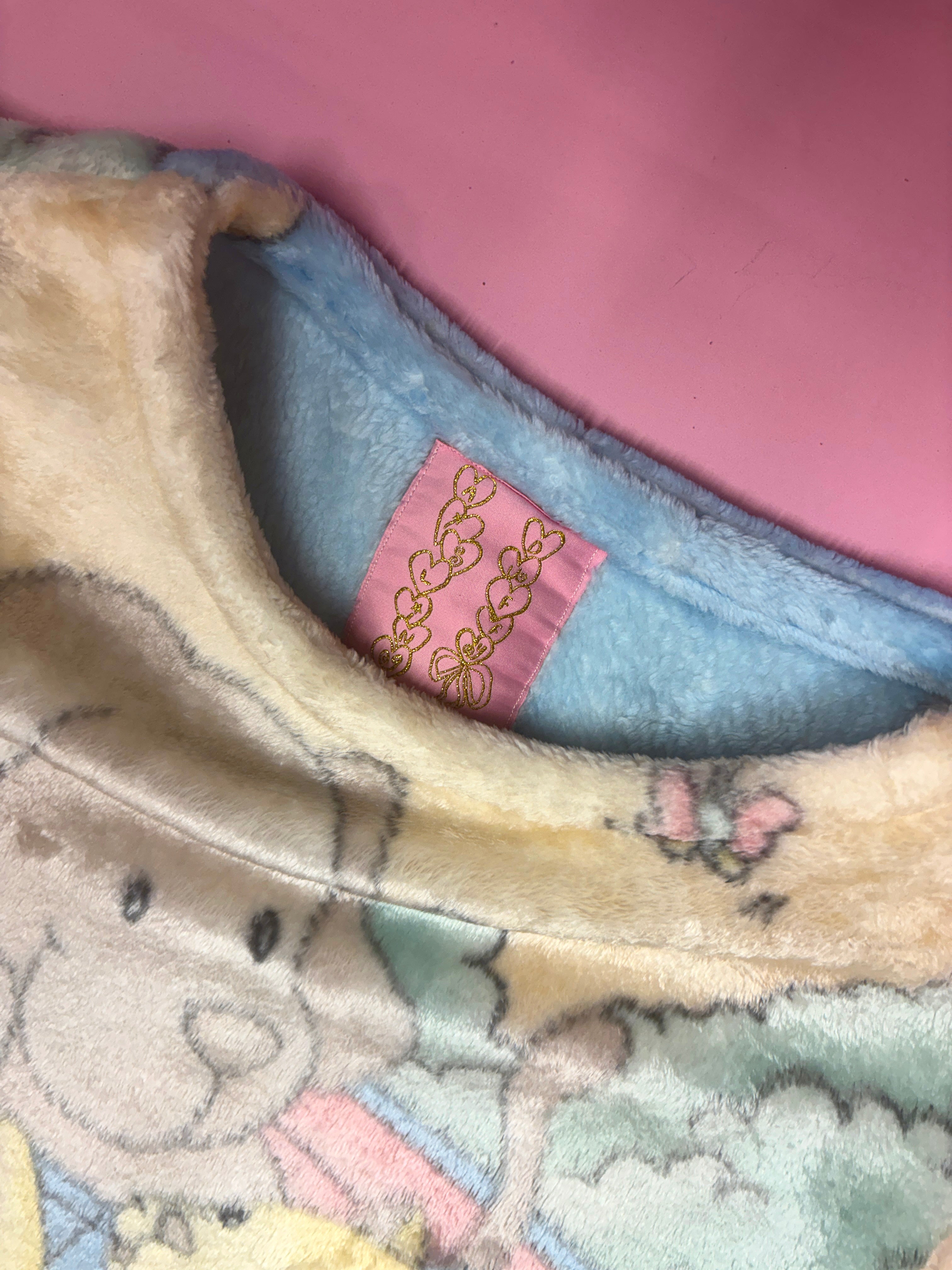 Kitten & Puppy Rhinestone Fleece Dress