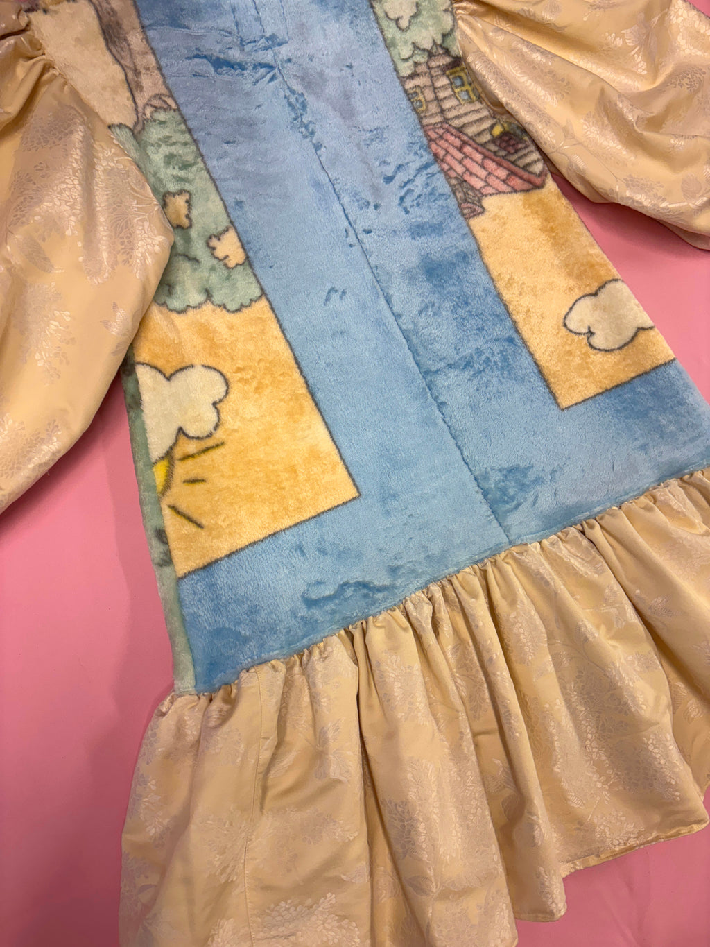 Kitten & Puppy Rhinestone Fleece Dress