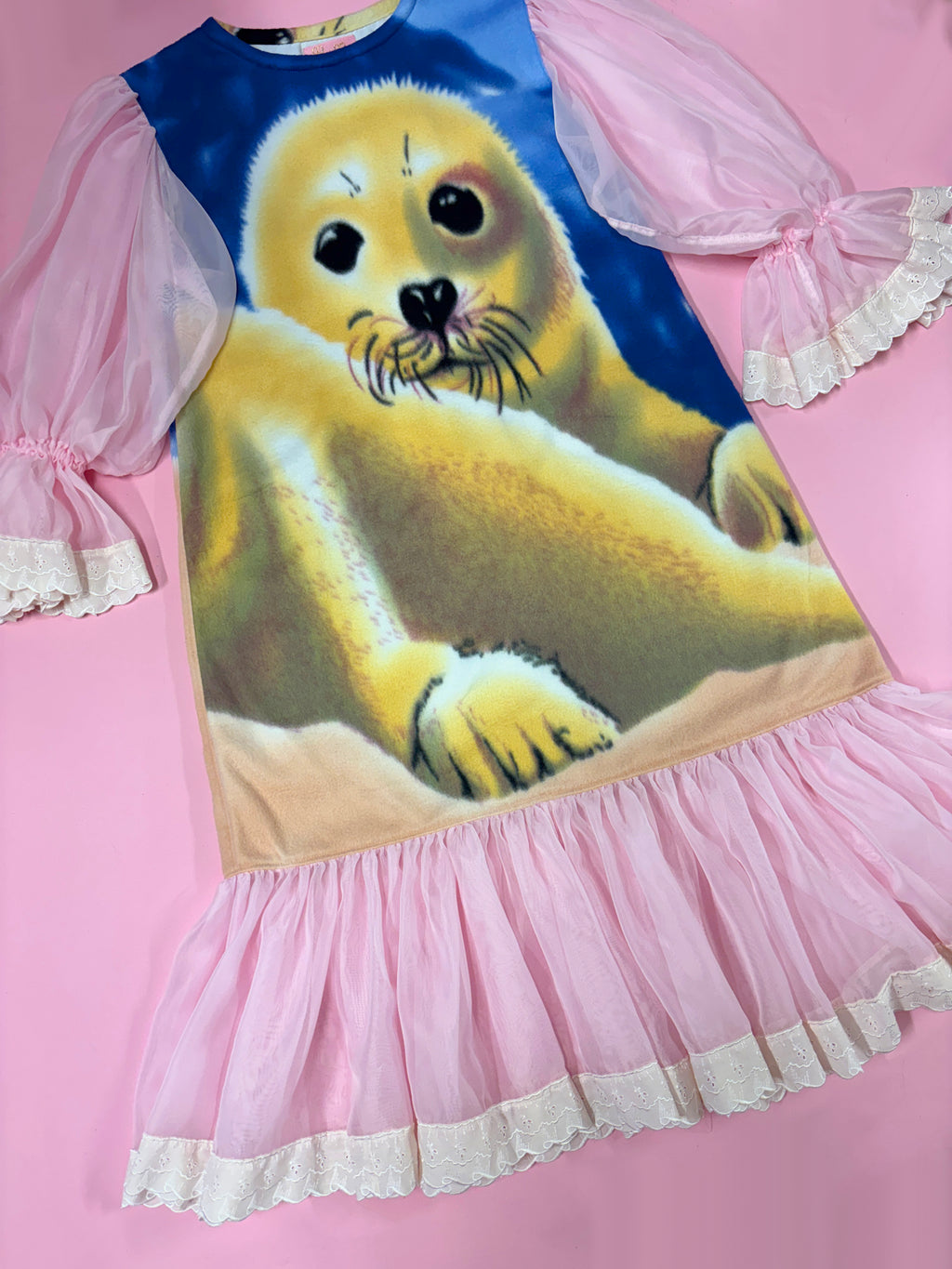 Cute Seal Fleece Princess Dress