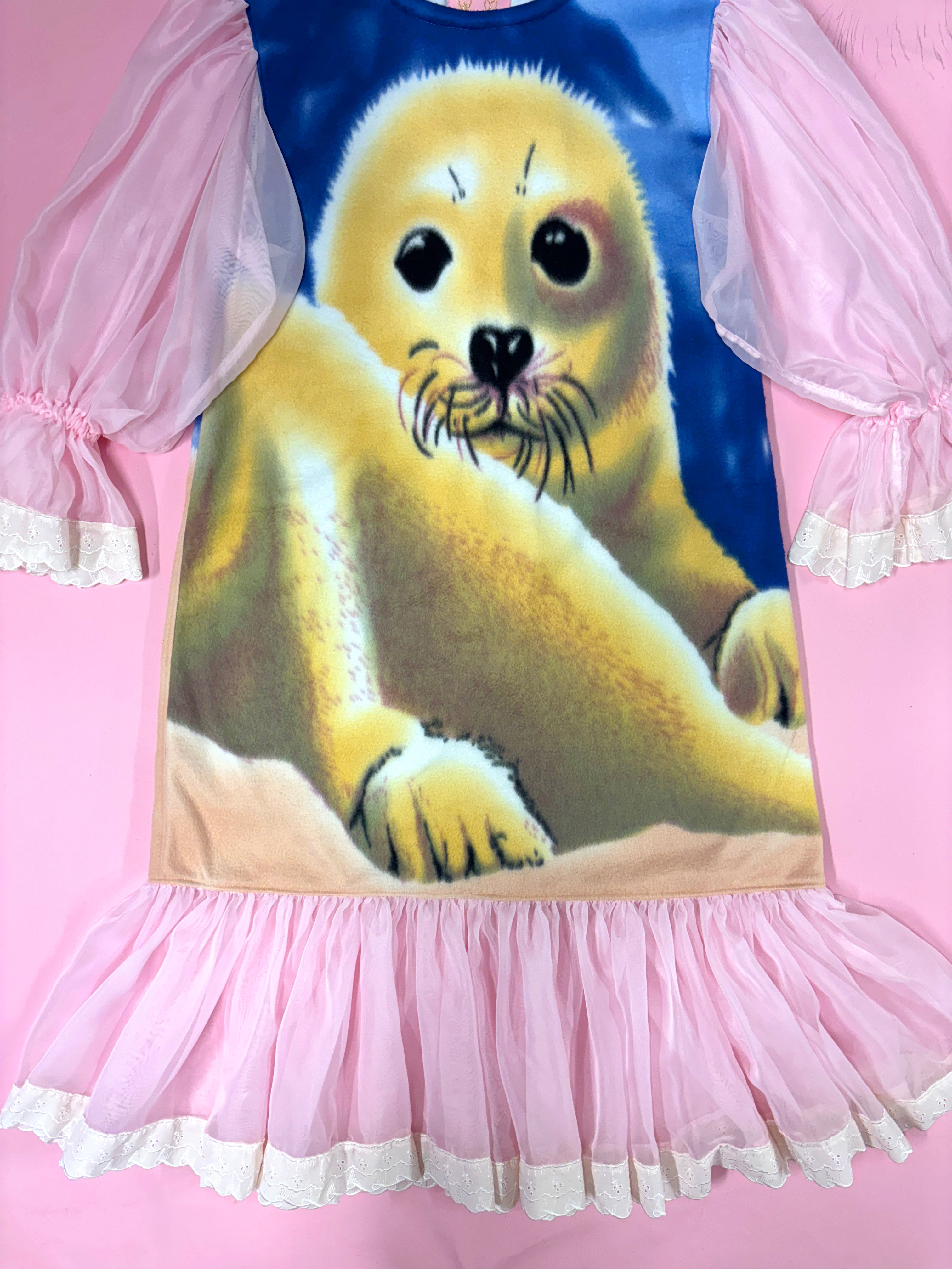 Cute Seal Fleece Princess Dress
