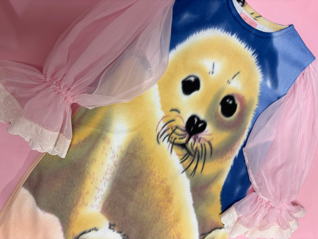 Cute Seal Fleece Princess Dress