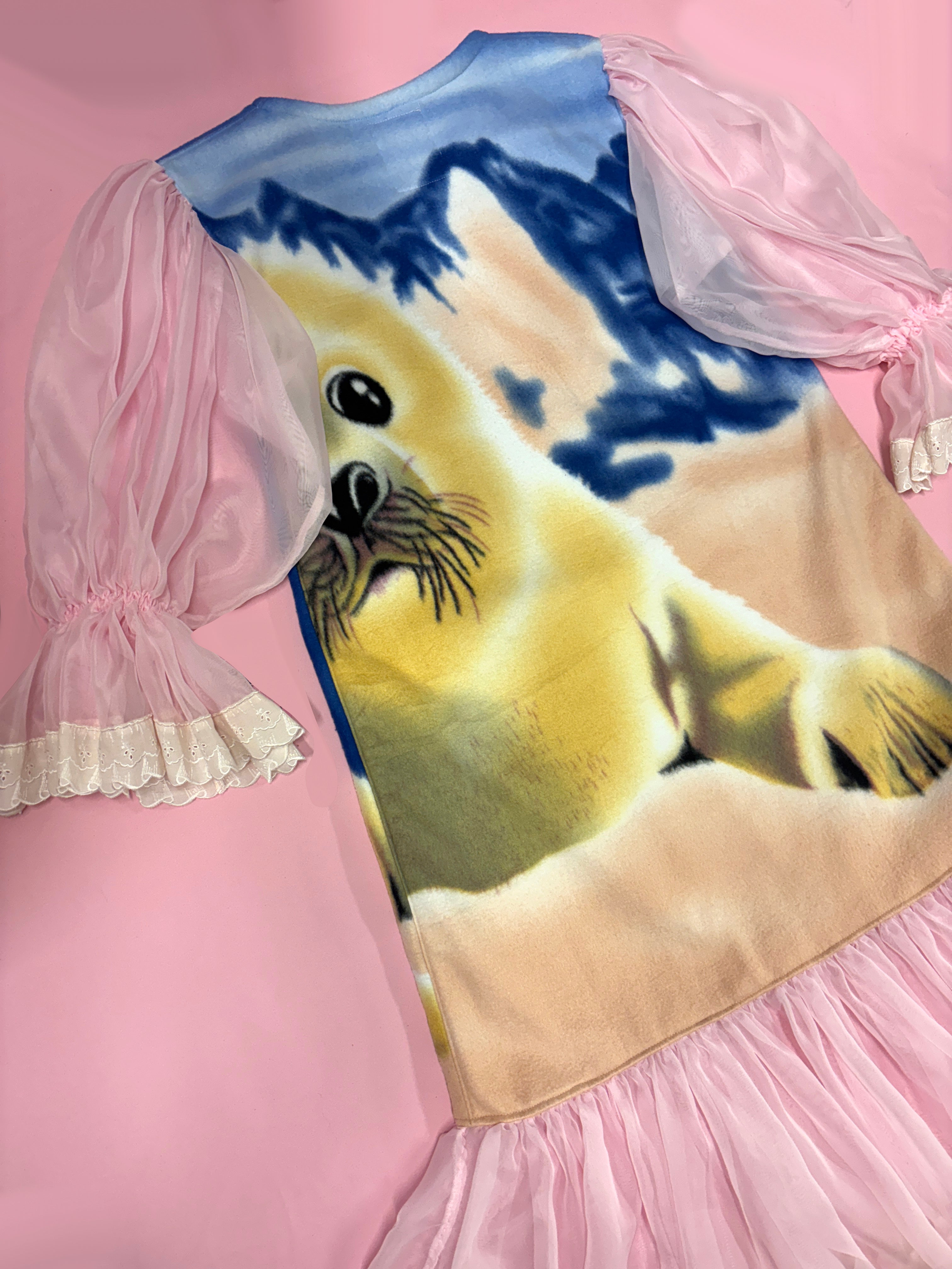 Cute Seal Fleece Princess Dress