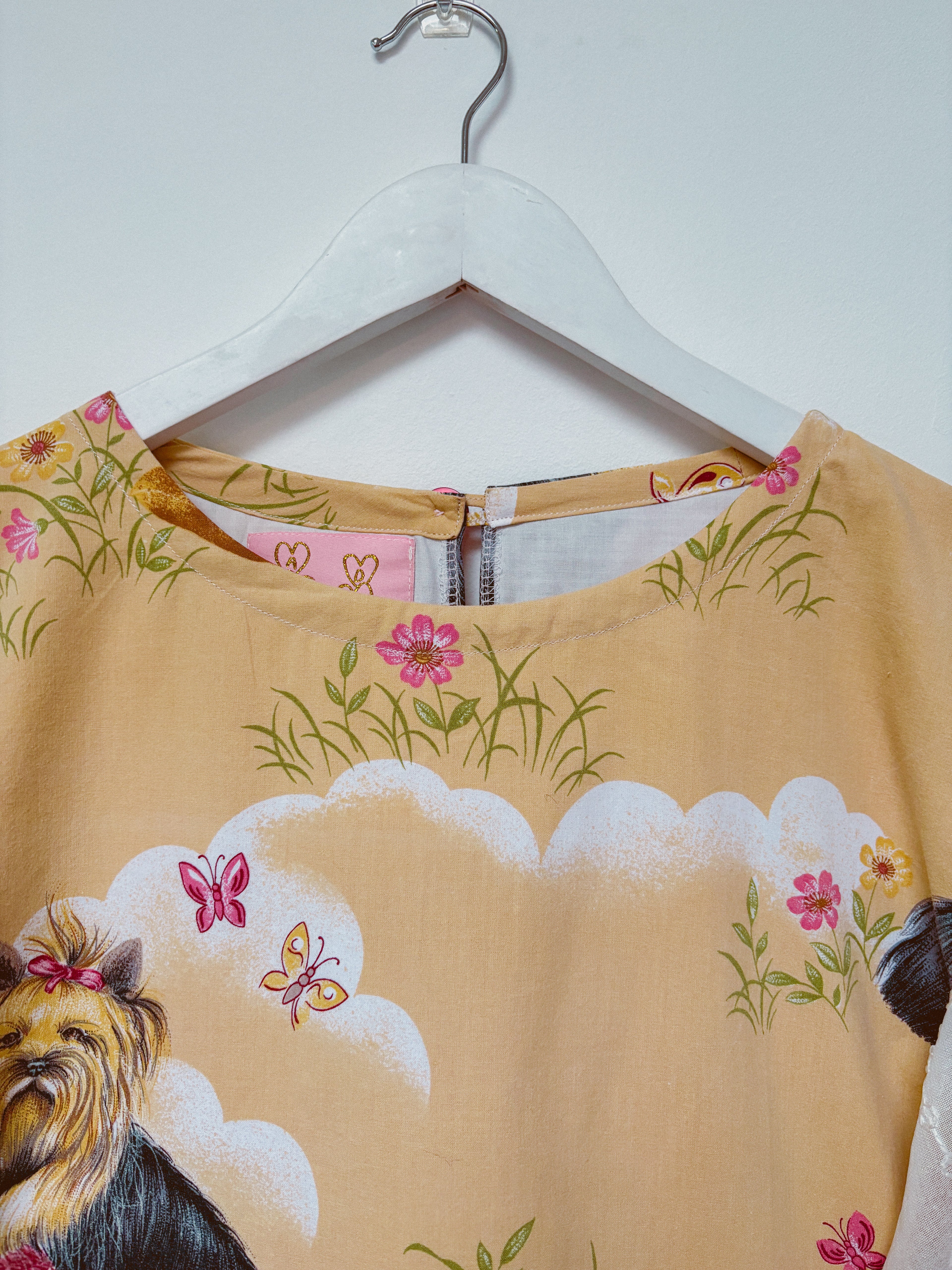 Cute Dogs in a Basket Princess Dress