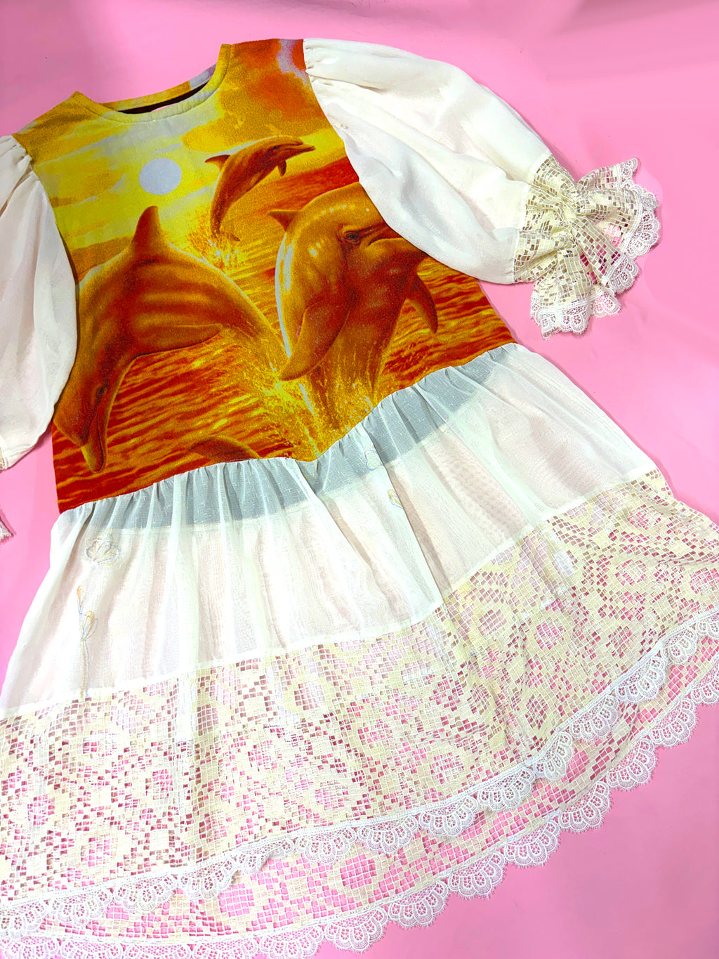 Jumping Dolphins at Sunset Princess Dress