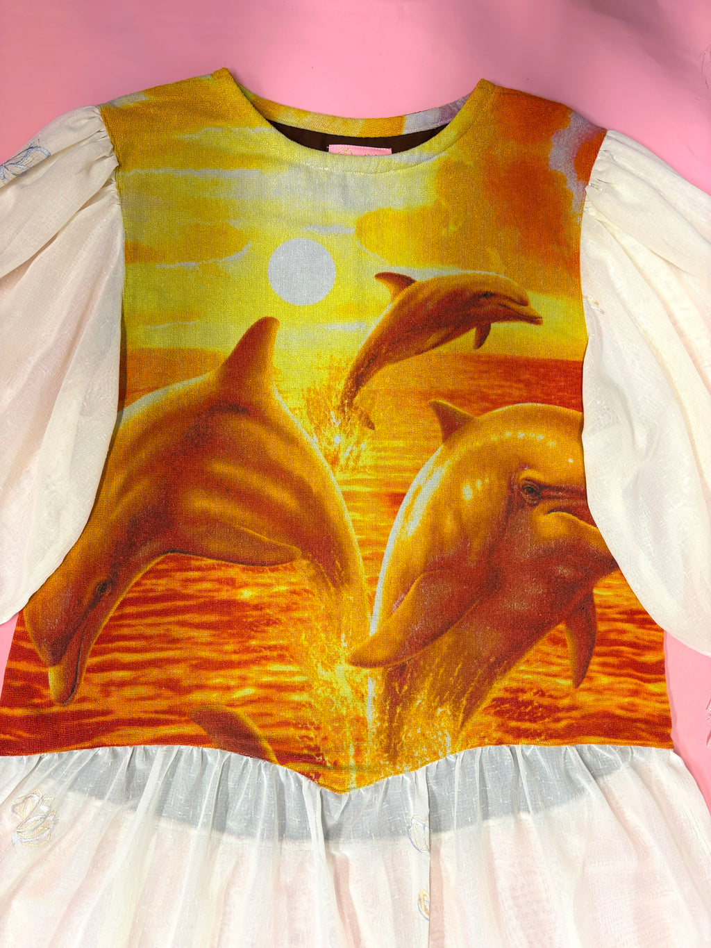 Jumping Dolphins at Sunset Princess Dress