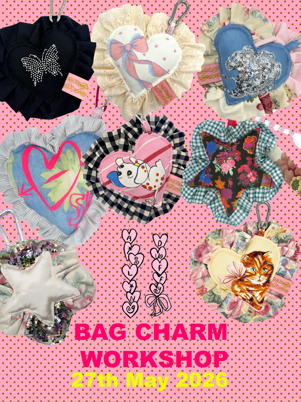 BAG CHARM WORKSHOP ★ WEDNESDAY 27th MAY (EVENING 6-8.30PM)
