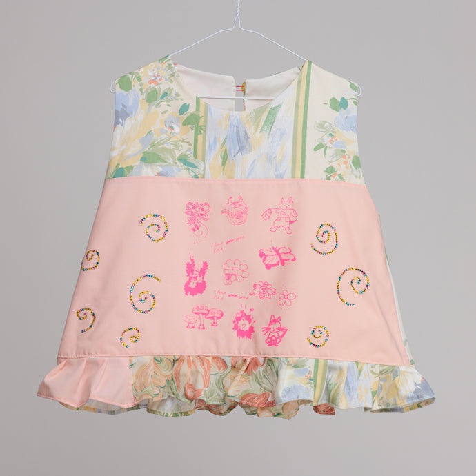 ༻❁ SWiRLY PaTCHWoRK SLeeVELESS TOP ~ 𝐌𝐄𝐃𝐈𝐔𝐌 ✧ 𝓢𝓹𝓻𝓲𝓷𝓰/𝓢𝓾𝓶𝓶𝓮𝓻 22 ❁༺