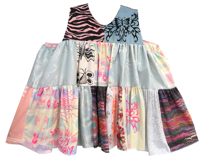 ༻❁ PRiNTED PaTCHWoRK SLeeVELESS DResS ~ Large ✧ 𝓢𝓹𝓻𝓲𝓷𝓰/𝓢𝓾𝓶𝓶𝓮𝓻 22 ❁༺