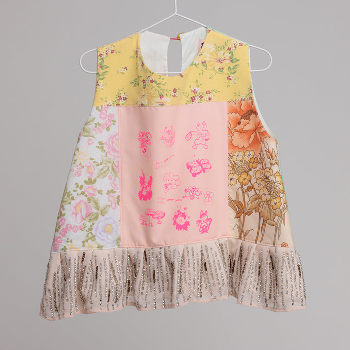 ༻❁ SEQUiN PaTCHWoRK SLeeVELESS TOP ~ 𝐌𝐄𝐃𝐈𝐔𝐌 ✧ 𝓢𝓹𝓻𝓲𝓷𝓰/𝓢𝓾𝓶𝓶𝓮𝓻 22 ❁༺