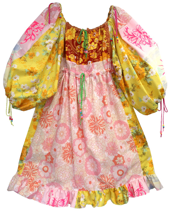 ❁ HaND~PRiNTED PaTCHWoRK LoNGSLeeVE DResS ~ 𝐋𝐀𝐑𝐆𝐄 ✧ 𝓢𝓹𝓻𝓲𝓷𝓰/𝓢𝓾𝓶𝓶𝓮𝓻 22 ❁༺