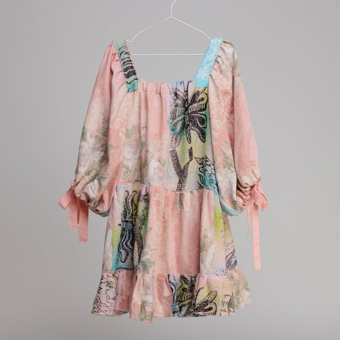 ༻❁ HaND~PRiNTED PaTCHWoRK LoNGSLeeVE DResS ~ 𝐋𝐀𝐑𝐆𝐄 ✧ 𝓢𝓹𝓻𝓲𝓷𝓰/𝓢𝓾𝓶𝓶𝓮𝓻 22 ❁༺