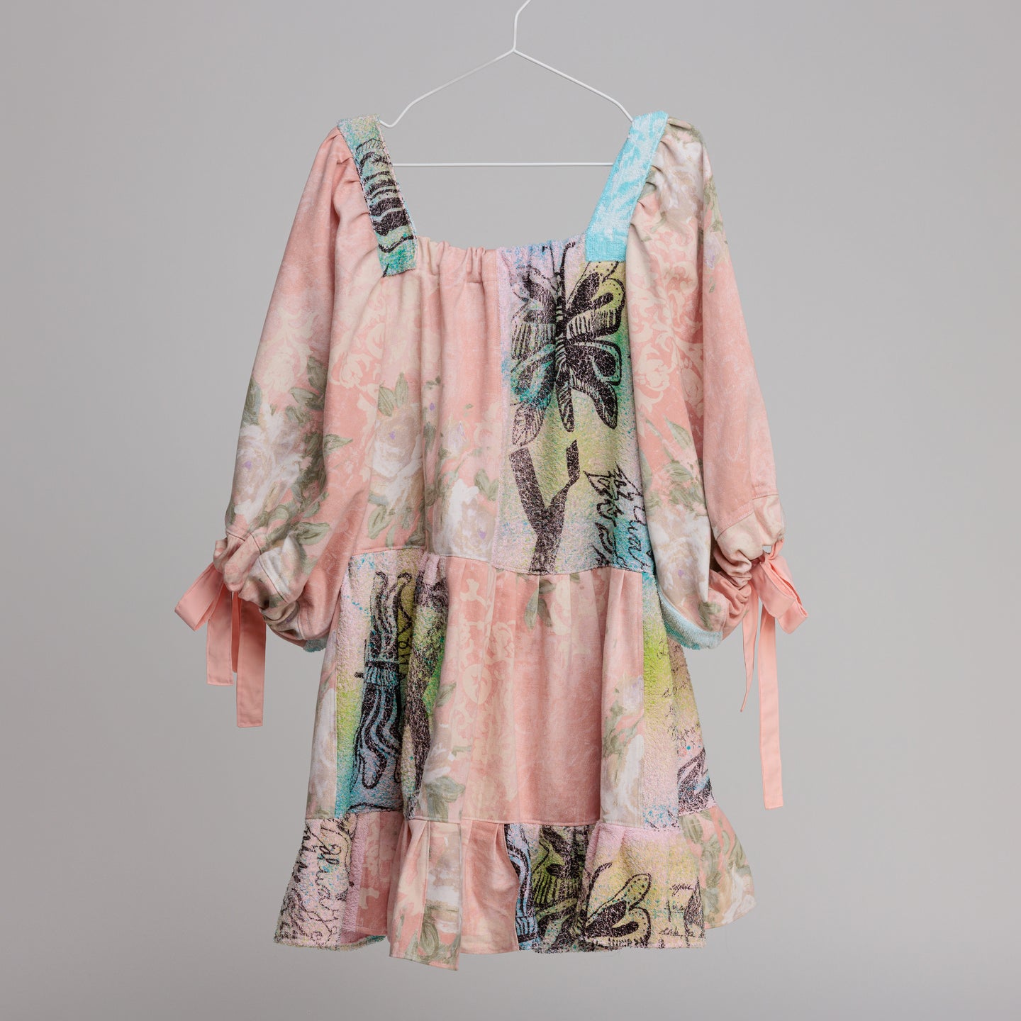 ༻❁ HaND~PRiNTED PaTCHWoRK LoNGSLeeVE DResS ~ 𝐋𝐀𝐑𝐆𝐄 ✧ 𝓢𝓹𝓻𝓲𝓷𝓰/𝓢𝓾𝓶𝓶𝓮𝓻 22 ❁༺