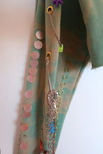 AW20 Cropped Embellished Hoodie Turquoise