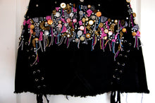 AW19 Hand~Embellished Upcycled Skirt UK XS ★𝙐𝙥𝙘𝙮𝙘𝙡𝙚𝙙 𝙎𝙠𝙞𝙧𝙩 ★