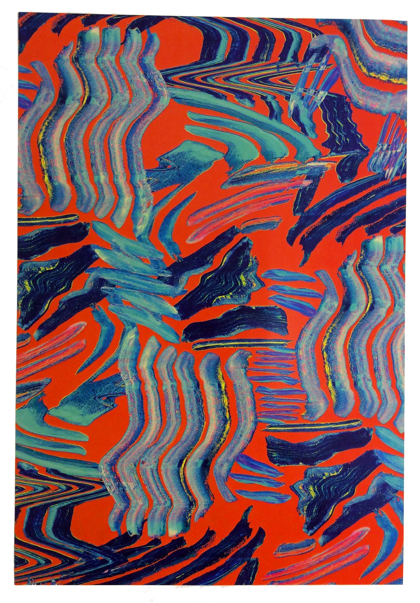 A3 Bright Orange Art Print