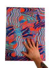 A3 Bright Orange Art Print