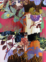 A4 Patchwork Floral Painting Art Print