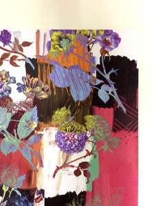 A4 Patchwork Floral Painting Art Print