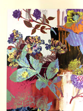 A4 Patchwork Floral Painting Art Print