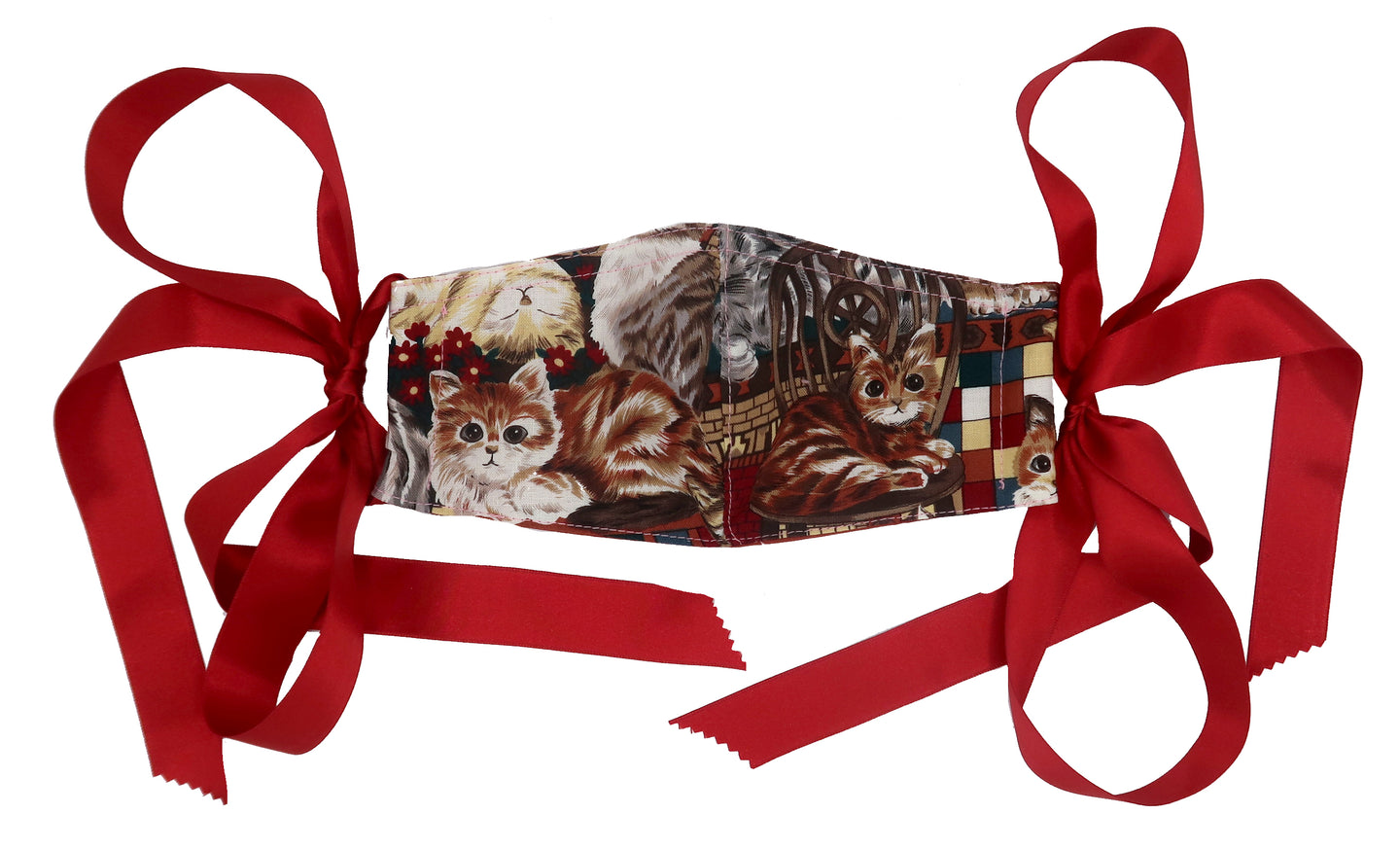 ✷ Vintage Cat (Satin Red) Face Covering ~ 2021 Collection ✷