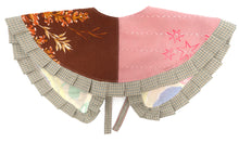 ༺♥ Pink Notes & Brown Floral Patchwork Collar ✧ 𝓢𝓹𝓻𝓲𝓷𝓰/𝓢𝓾𝓶𝓶𝓮𝓻 22 ♥༻