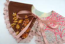 ༺♥ Pink Spiderweb Brown Patchwork Collar ✧ 𝓢𝓹𝓻𝓲𝓷𝓰/𝓢𝓾𝓶𝓶𝓮𝓻 22 ♥༻