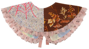 ༺♥ Pink Spiderweb Brown Patchwork Collar ✧ 𝓢𝓹𝓻𝓲𝓷𝓰/𝓢𝓾𝓶𝓶𝓮𝓻 22 ♥༻