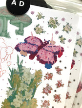 Mushroom & Floral Collage Art Print