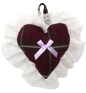 ♡ Lace Tartan Heart Decoration ♡