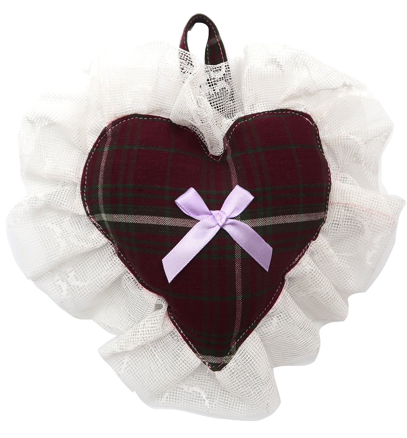 ♡ Lace Tartan Heart Decoration ♡