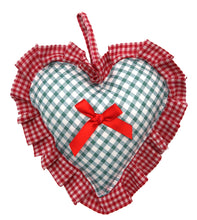 ♡ Red & Green Gingham Heart Decoration ♡