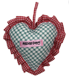 ♡ Red & Green Gingham Heart Decoration ♡