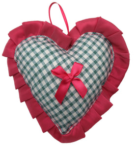 ♡ Pink Gingham Heart Decoration ♡