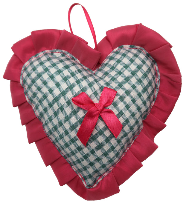 ♡ Pink Gingham Heart Decoration ♡