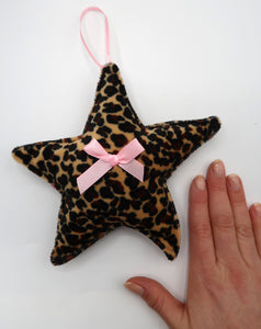 ♡ Leopard & Pink Bow Star Decoration ♡