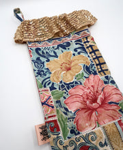 ❅ Sequin & Vintage Print Stocking ❅