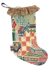 ❅ Sequin & Vintage Print Stocking ❅