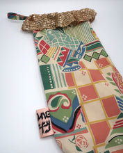 ❅ Sequin & Vintage Print Stocking ❅