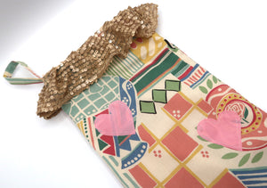 ❅ Heart & Vintage Print Stocking ❅ Christmas 22