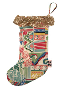 ❅ Heart & Vintage Print Stocking ❅ Christmas 22