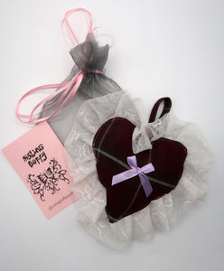 ♡ Lace Tartan Heart Decoration ♡