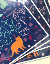 Hashtag Mushroom & Cat Collage Art Print